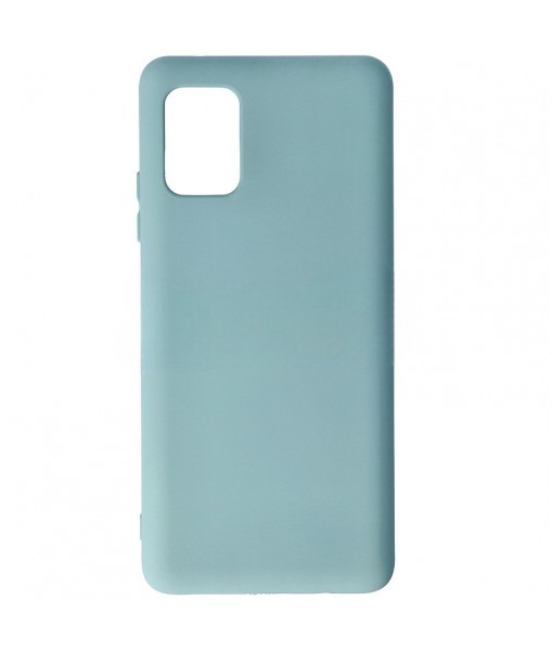 Husa Silicon Catifelat Albastru Glaciar Samsung Galaxy A51